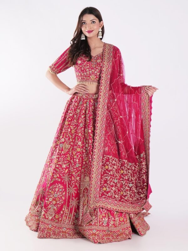 Lehenga Semi stitched Single Color Hand Work