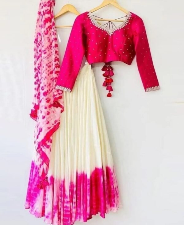 Lehenga Unstitched Multi color and Multi Design - Image 4